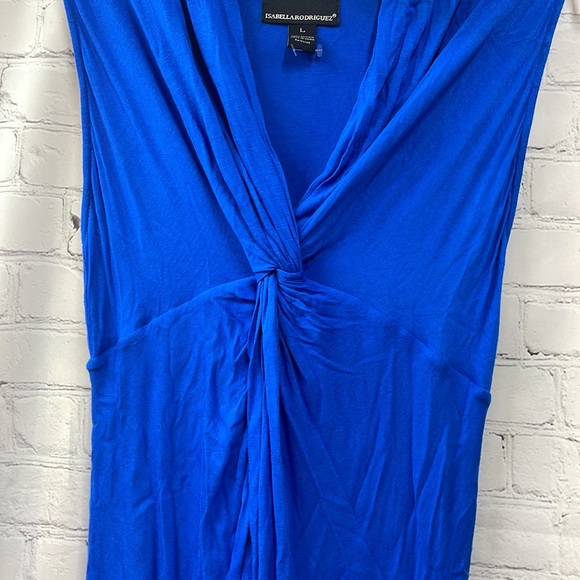 Isabella Rodriguez twist front tulip overlay sleeveless large dress - Picture 3 of 6